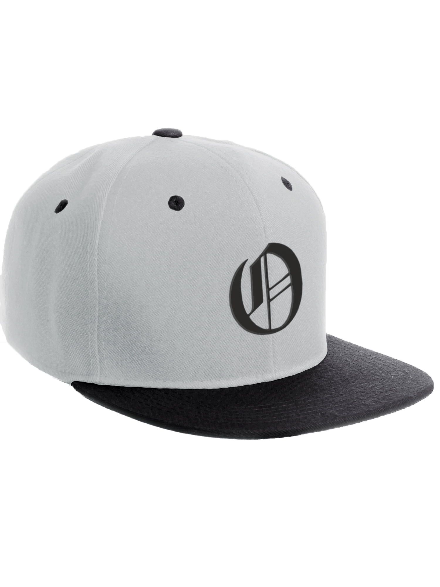 Custom Embroidered Snapback Hat - Design Your Own Text On Adjustable Flat Bill Baseball Cap (Grey, Large-XL) - View #3