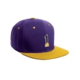 thumbnail image 1 of Daxton Classic Snapback Initial Numbers Letters Flat Bill Visor Cap, Purple Yellow Hat, Number 1, 1 of 4