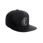 Daxton Classic Snapback Old English A to Z Numbers Initials Flat Bill Visor Cap-Black Hat, Letter G