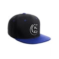 thumbnail image 1 of Daxton Classic Snapback Old English A to Z Numbers Initials Flat Bill Visor Cap-Black Royal Hat, Letter E, 1 of 3
