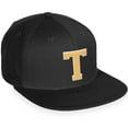thumbnail image 1 of Daxton Classic Snapback White Neon Orange A to Z Letters Flat Bill Visor Cap-Black Hat, Letter T, 1 of 2