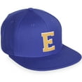 thumbnail image 1 of Daxton Classic Snapback White Neon Orange A to Z Letters Flat Bill Visor Cap-Royal Hat, Letter E, 1 of 2