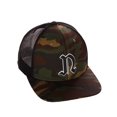 thumbnail image 1 of Daxton Classsic Baseball Trucker Hat Old English A to Z Letters Numbers Structured Mid Profile Cap, Camo Black Hat, Letter N, 1 of 1