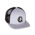 thumbnail image 1 of Daxton Classsic Baseball Trucker Hat Old English A to Z Letters Numbers Structured Mid Profile Cap, Hgrey Black Hat, Letter Q, 1 of 1