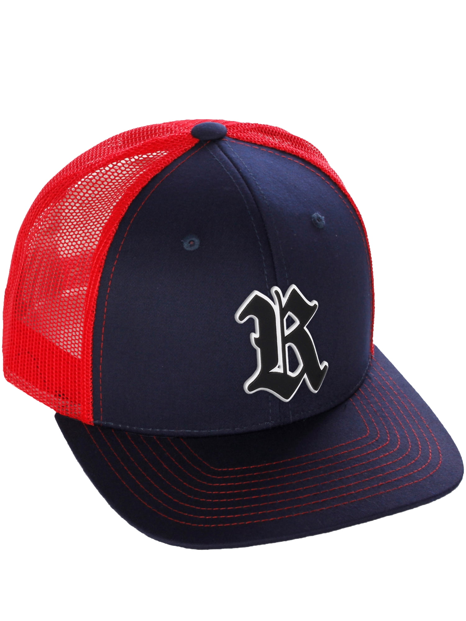 Daxton Classsic Baseball Trucker Hat Old English A to Z Letters Numbers ...