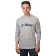 thumbnail image 1 of Daxton Cleveland Sweatshirt Athletic Fit Pullover Crewneck French Terry Fabric, Hth Gray Sweatshirt  Navy Letters, L, 1 of 3