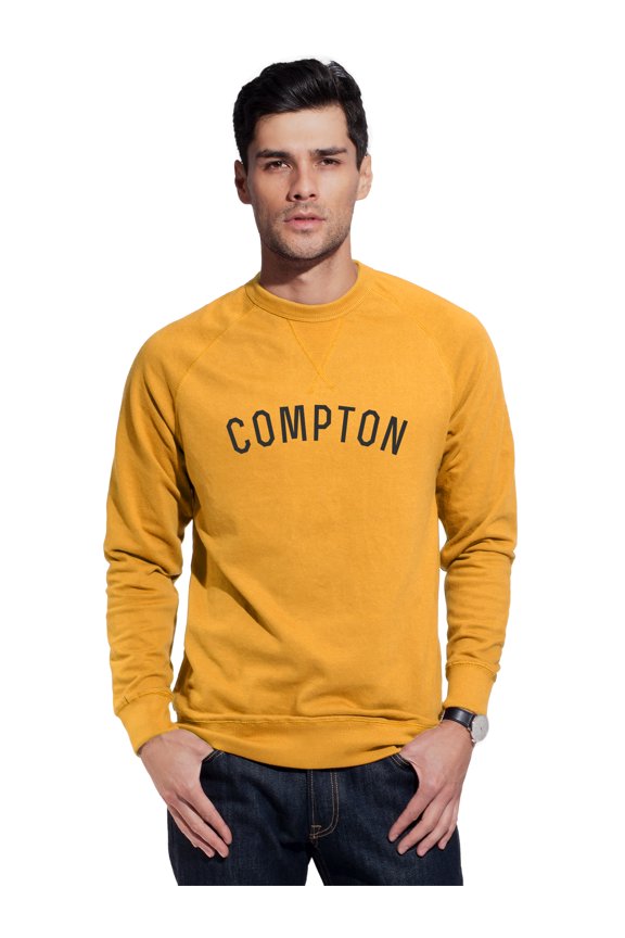 Compton Sweatshirt Athletic Fit Pullover Crewneck French Terry Fabric