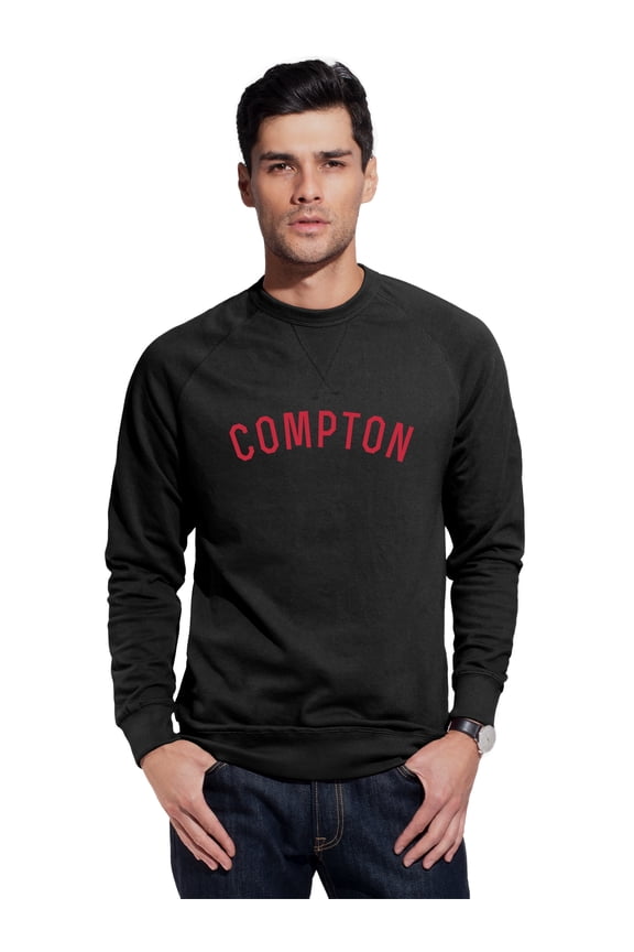 Compton Sweatshirt Athletic Fit Pullover Crewneck French Terry Fabric