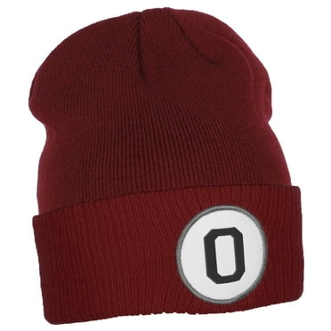 Daxton Custom A to Z Initial Letters Cuff Hat Beanie Warm Knit Skull Cap, Burgundy Letter O
