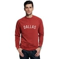 thumbnail image 1 of Daxton Dallas Sweatshirt Athletic Fit Pullover Crewneck French Terry Fabric, Spice Sweatshirt White Letters, S, 1 of 3