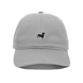 thumbnail image 1 of Daxton Dog Breeds Baseball Dad Hat Unstructure Low Profile Strapback, Dachshund Dog, Light Grey Hat, 1 of 4