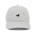 thumbnail image 1 of Daxton Dog Breeds Baseball Dad Hat Unstructure Low Profile Strapback, Dachshund Dog, White Hat, 1 of 4
