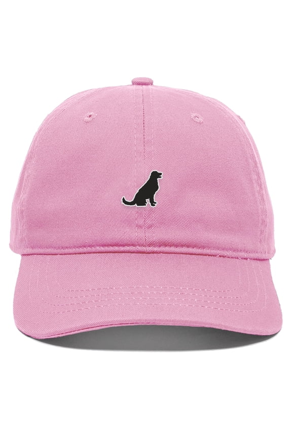 Dog Breeds Baseball Dad Hat Unstructure Low Profile Strapback, Golden Retriever Dog, Pink Hat