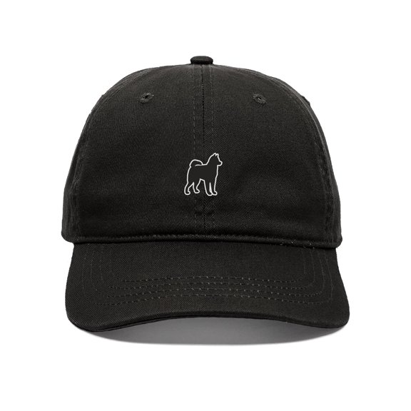 Daxton Dog Breeds Baseball Dad Hat Unstructure Low Profile Strapback, Husky Dog, Black Hat