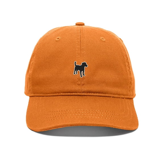 Daxton Dog Breeds Baseball Dad Hat Unstructure Low Profile Strapback, Terrier Mix Dog, Orange Hat