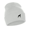 thumbnail image 1 of Daxton Dog Breeds Cuffed Beanie Winter Knit Hat Skully Cap, Great Dane, White Beanie, 1 of 2