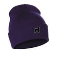 thumbnail image 1 of Daxton Dog Breeds Cuffed Beanie Winter Knit Hat Skully Cap, Poodle, Purple Beanie, 1 of 2