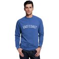 thumbnail image 1 of Daxton EastCoast Sweatshirt Athletic Fit Pullover Crewneck French Terry Fabric, Slate Sweatshirt White Letters, 3XL, 1 of 3