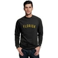 thumbnail image 1 of Daxton Florida Sweatshirt Athletic Fit Pullover Crewneck French Terry Fabric, Black Sweatshirt Gold Letters, L, 1 of 3