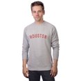 thumbnail image 1 of Daxton Houston Sweatshirt Athletic Fit Pullover Crewneck French Terry Fabric, Hth Grey Sweatshirt Red Letters, XS, 1 of 3