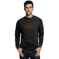 thumbnail image 1 of Daxton Idaho Sweatshirt Athletic Fit Pullover Crewneck French Terry Fabric, Black Sweatshirt Red Letters, S, 1 of 3