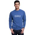 thumbnail image 1 of Daxton Idaho Sweatshirt Athletic Fit Pullover Crewneck French Terry Fabric, Slate Sweatshirt White Letters, 2XL, 1 of 3