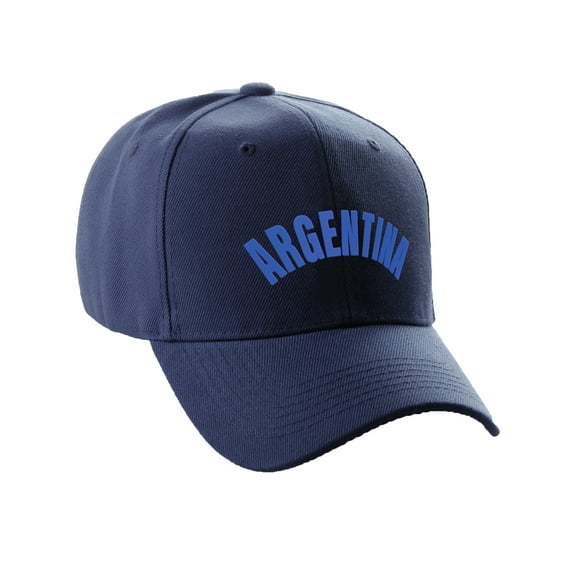 Daxton International World Countries Baseball Hat Cap Arch Letters, Argentina Navy Royal