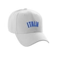 thumbnail image 1 of Daxton International World Countries Baseball Hat Cap Arch Letters, Italy White Royal, 1 of 4