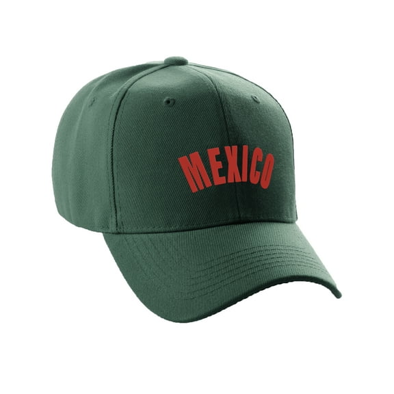 Daxton International World Countries Baseball Hat Cap Arch Letters, Mexico Hunter Red