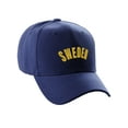 thumbnail image 1 of Daxton International World Countries Baseball Hat Cap Arch Letters, Sweden Navy Gold, 1 of 4