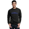 thumbnail image 1 of Daxton Los Angeles Sweatshirt Athletic Fit Pullover Crewneck French Terry Fabric, Black Sweatshirt Royal Letters, 3XL, 1 of 3