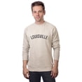 thumbnail image 1 of Daxton Louisville Sweatshirt Athletic Fit Pullover Crewneck French Terry Fabric, Oat Sweatshirt Black Letters, L, 1 of 3