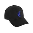 thumbnail image 1 of Daxton Low Profile Adjustable Baseball Dad Hat Cap Old English Font Alphabet A to Z, Black Hat Royal C, 1 of 4