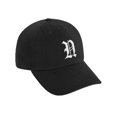 thumbnail image 1 of Daxton Low Profile Adjustable Baseball Dad Hat Cap Old English Font Alphabet A to Z, Black Hat White N, 1 of 1