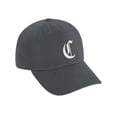 thumbnail image 1 of Daxton Low Profile Adjustable Baseball Dad Hat Cap Old English Font Alphabet A to Z, Charcoal Hat White C, 1 of 4