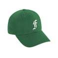 thumbnail image 1 of Daxton Low Profile Adjustable Baseball Dad Hat Cap Old English Font Alphabet A to Z, Kelly Green Hat White F, 1 of 1