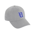 thumbnail image 1 of Daxton Low Profile Adjustable Baseball Dad Hat Cap Old English Font Alphabet A to Z, Light Grey Hat Royal U, 1 of 4