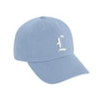 thumbnail image 1 of Daxton Low Profile Adjustable Baseball Dad Hat Cap Old English Font Alphabet A to Z, Sky Blue Hat White L, 1 of 1