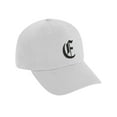 thumbnail image 1 of Daxton Low Profile Adjustable Baseball Dad Hat Cap Old English Font Alphabet A to Z, White Hat Black E, 1 of 4