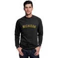thumbnail image 1 of Daxton Michigan Sweatshirt Athletic Fit Pullover Crewneck French Terry Fabric, 1 of 3
