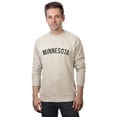 thumbnail image 1 of Daxton Minnesota Sweatshirt Athletic Fit Pullover Crewneck French Terry Fabric, Oat Sweatshirt Black Letters, L, 1 of 3
