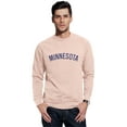 thumbnail image 1 of Daxton Minnesota Sweatshirt Athletic Fit Pullover Crewneck French Terry Fabric, Peach Sweatshirt Navy Letters, M, 1 of 3