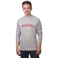 thumbnail image 1 of Daxton Montana Sweatshirt Athletic Fit Pullover Crewneck French Terry Fabric, Hth Grey Sweatshirt Red Letters, 1XL, 1 of 3