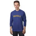 thumbnail image 1 of Daxton Nashville Sweatshirt Athletic Fit Pullover Crewneck French Terry Fabric, Denim Sweatshirt Gold Letters, 2XL, 1 of 3