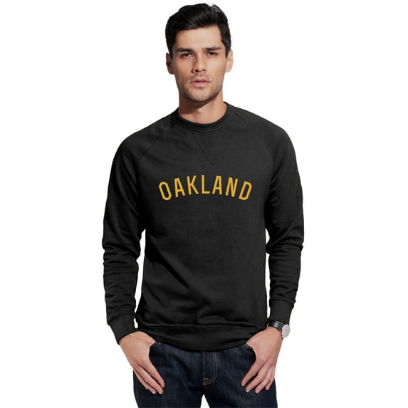 Daxton Oakland Sweatshirt Athletic Fit Pullover Crewneck French Terry Fabric