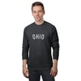 thumbnail image 1 of Daxton Ohio Sweatshirt Athletic Fit Pullover Crewneck French Terry Fabric, HthCharcoal Sweatshirt White Letters, 2XL, 1 of 3