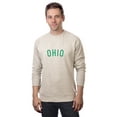 thumbnail image 1 of Daxton Ohio Sweatshirt Athletic Fit Pullover Crewneck French Terry Fabric, Oat Sweatshirt Green Letters, M, 1 of 3