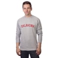 thumbnail image 1 of Daxton Oklahoma Sweatshirt Athletic Fit Pullover Crewneck French Terry Fabric, Hth Grey Sweatshirt Red Letters, 1XL, 1 of 3