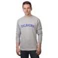 thumbnail image 1 of Daxton Oklahoma Sweatshirt Athletic Fit Pullover Crewneck French Terry Fabric, HthGrey Sweatshirt Royal Letters, 1XL, 1 of 3