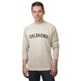 thumbnail image 1 of Daxton Oklahoma Sweatshirt Athletic Fit Pullover Crewneck French Terry Fabric, Oat Sweatshirt Black Letters, M, 1 of 3